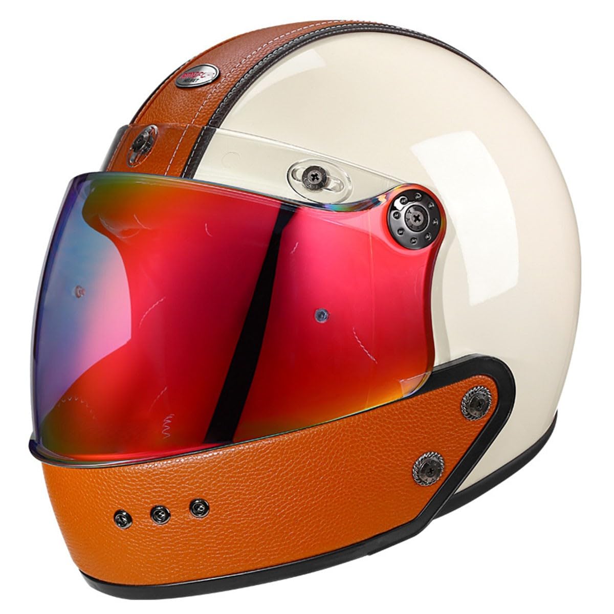 Retro Motorrad Halbhelme Motorradhelm Mit Sonnenblende 3/4 Demontagekombinationshelm Jethelm Roller-Helm DOT/ECE-Zertifizierter Scooter-Helm Schutzhelm Für Herren Damen 7,XL:61-62CM von HaiBing