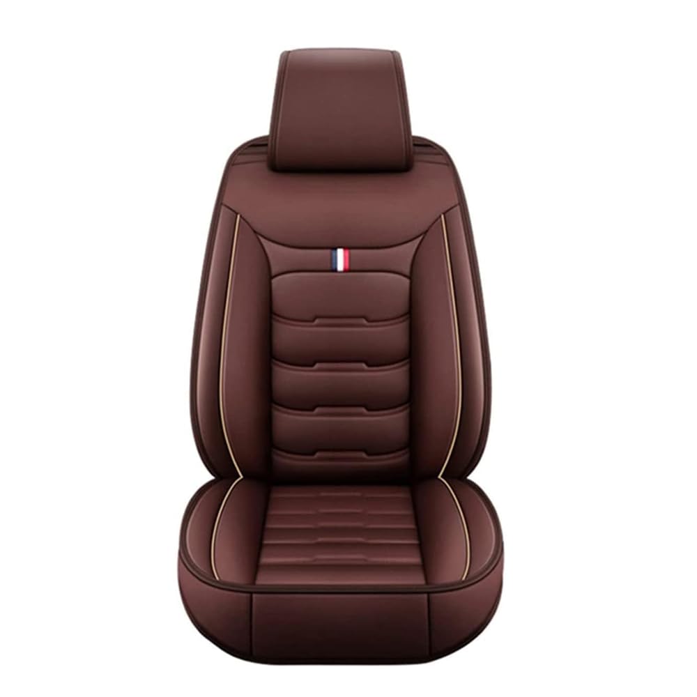 Auto Sitzbezügesets, für Hyundai Kona 2016-2021 PU Leder Porosität Autositzbezügen | Vorne und Hinten Sitzschoner Zubehör,Standard Version- coffee von HaiZer