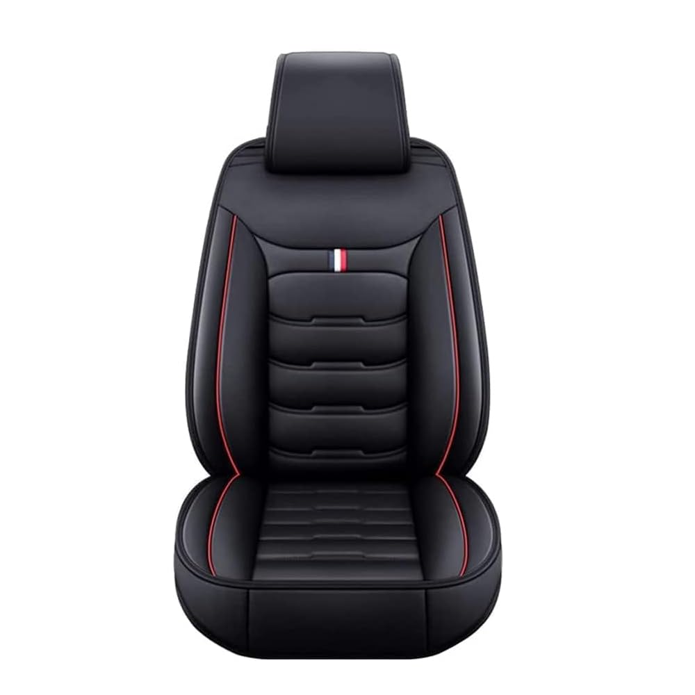 Auto Sitzbezügesets, für Hyundai ix35 PU Leder Porosität Autositzbezügen | Vorne und Hinten Sitzschoner Zubehör,Standard Version- black and red von HaiZer