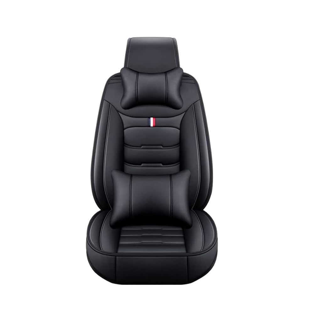 Auto Sitzbezügesets, für Suzuki Grand Vitara 2007-2022 PU Leder Porosität Autositzbezügen | Vorne und Hinten Sitzschoner Zubehör, Deluxe Version- black von HaiZer
