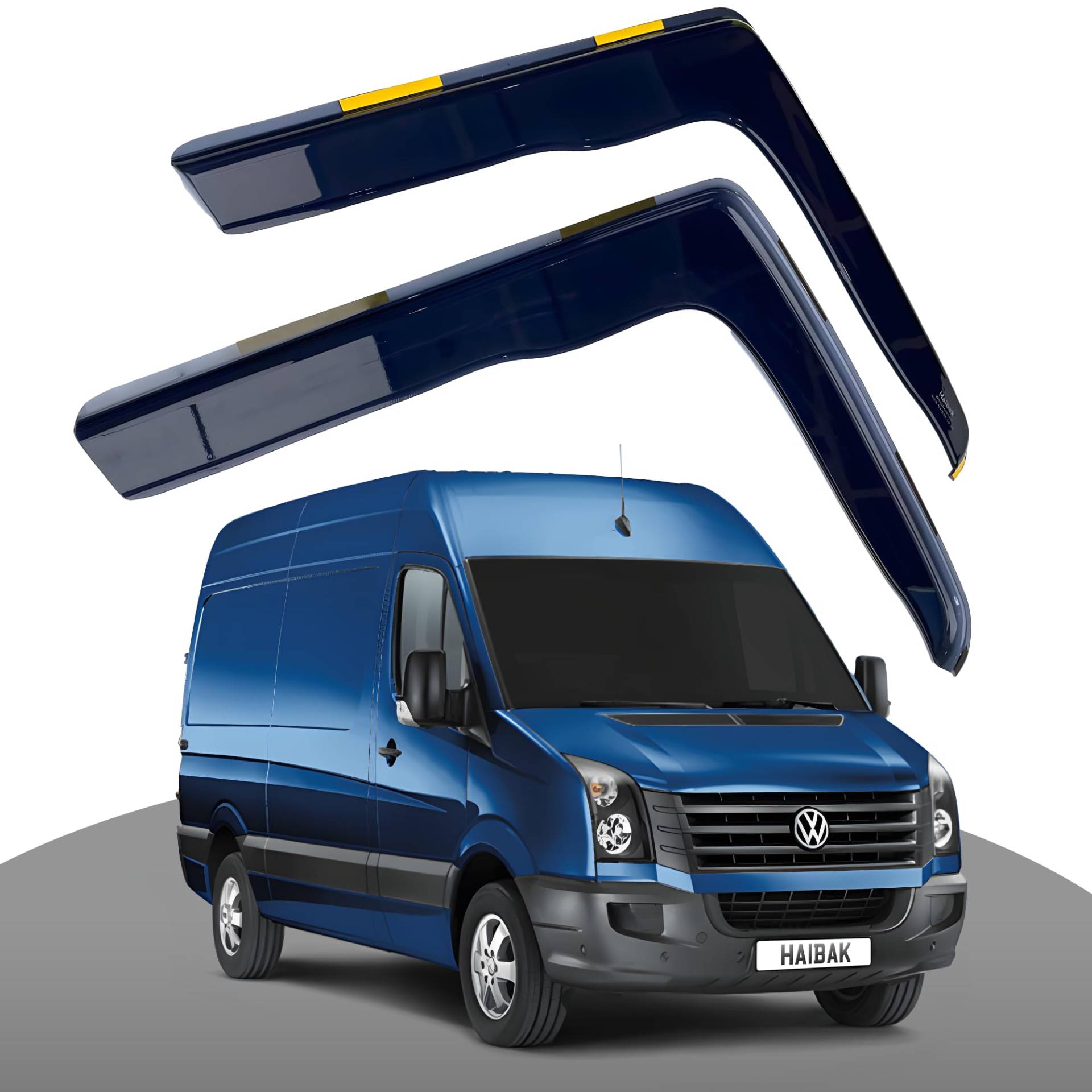 Haibak Wind Deflectors Set kompatibel mit VW Crafter MK1 Van 2006-2017 2-Türer 2-teiliges Kanal-Fit von Haibak