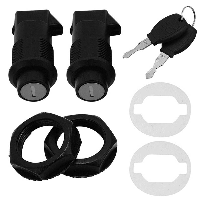 2 Schlüssel Satteltaschenschloss Set Sattel Hard Bag Sicherheitsschloss für die meisten Motorräder Modifikation Lock Kits von Haiki