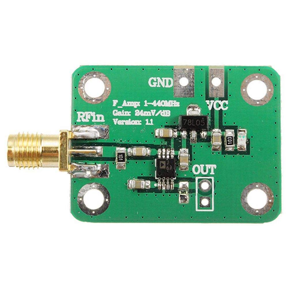 Hailege 0,1-440 MHz AD8310 RSSI Hochgeschwindigkeits-Hochfrequenz-HF-Ausgangsprotokolldetektor Leistungsmesserplatine Demodulatormodul 7-15V 12mA von Hailege