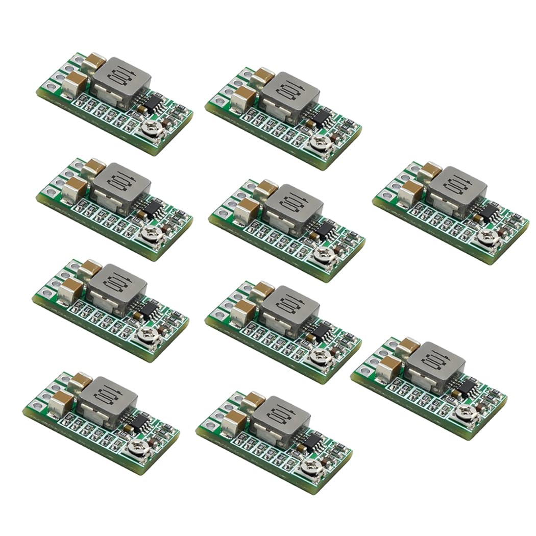 Hailege 10pcs Mini Step Down Buck Power Modul DC-DC 12-24V bis 5V 3A Fester Spannungsausgang 1,8 V 2,5 V 3,3 V 5 V 9 V 12 V Optional einstellbarer Wirkungsgrad 97,5% von Hailege