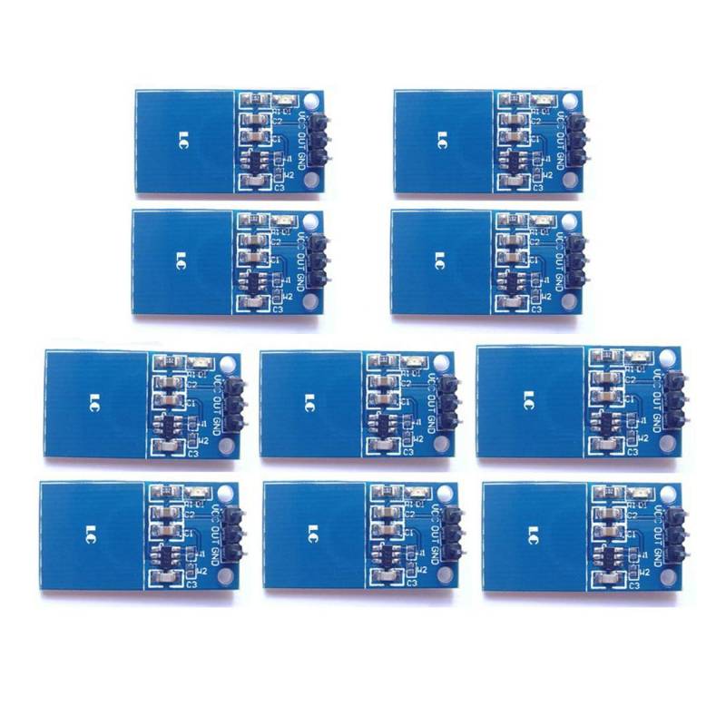 Hailege 10pcs TTP223 Kapazitives Touch-Schalter-Modul mit einem Schlüssel Digitaler Touch-Sensor-Touch-Schalter-Touch-Schalter-Touch-Sensor von Hailege