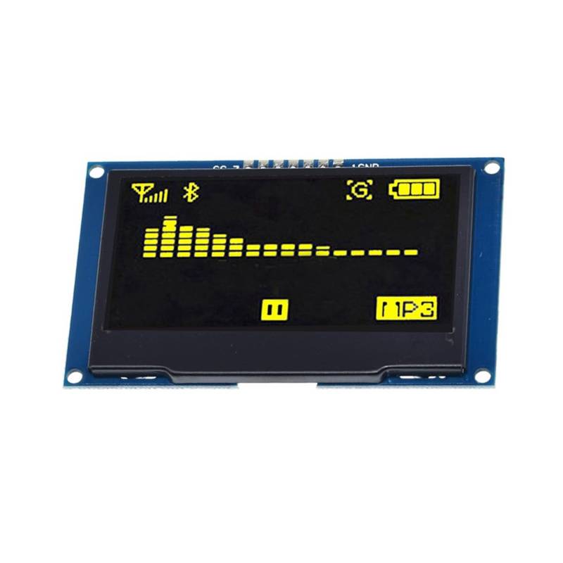 Hailege 2,42" SSD1309 128x64 OLED Display Modul 2,42 Zoll 7 Pin OLED LCD Display Modul (SPI Gelb) von Hailege