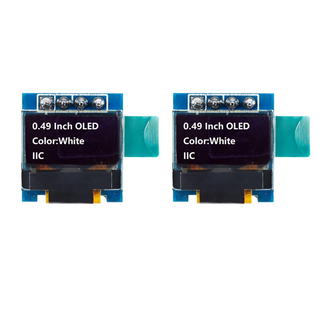 Hailege 2pcs 0,49" 64x32 OLED LCD Display 0,49 Zoll IIC I2C OLED LCD Bildschirm Modul 64 * 32 4 Pin Weiß von Hailege