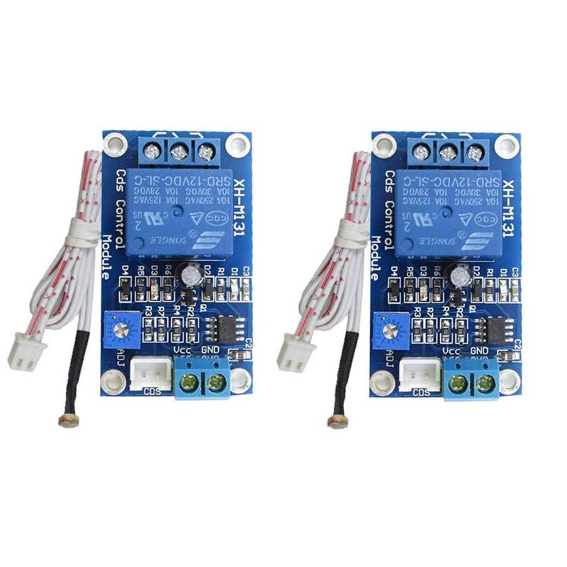 Hailege 2pcs 12V Fotowiderstand Sensor Relaismodul Auto Licht Automatischer Steuerschalter mit Kabel von Hailege