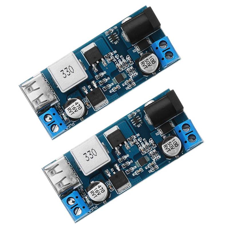 Hailege 2pcs 24V/12V bis 5V/5A Power Module DC-DC Step-Down Netzteil Konverter mit USB-Anschluss von Hailege