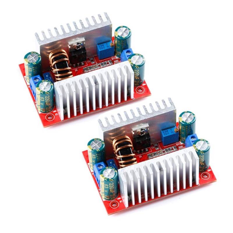 Hailege 2pcs 400W 15A DC Step Up Boost Power Modul 8,5-50V bis 10-60V Konstantstrom einstellbares Transformatorspannungsverstärker LED-Antriebsmodul von Hailege