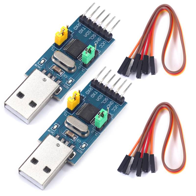 Hailege 2pcs CH341T Downloader Tool USB zu UART USB zu I2C IIC USB zu TTL Adapter konvertieren Serieller Downloader für STC STM PIC von Hailege