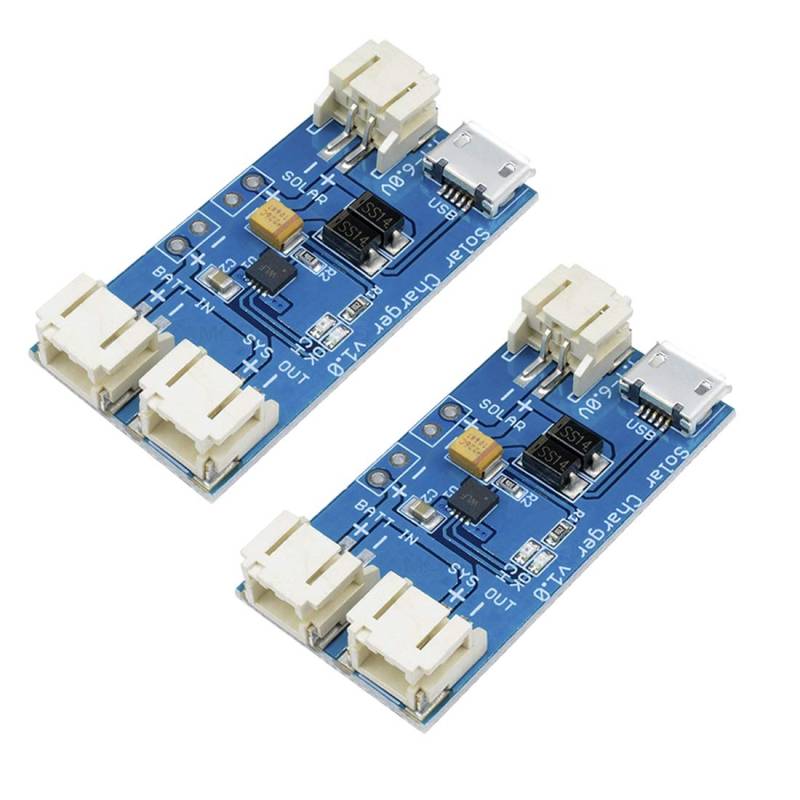 Hailege 2pcs CN3065 Mini Solar Lipo Ladegerät Board Lithium Batterie Ladechip Micro USB DIY Outdoor Application Kit Ladebrett Modul von Hailege