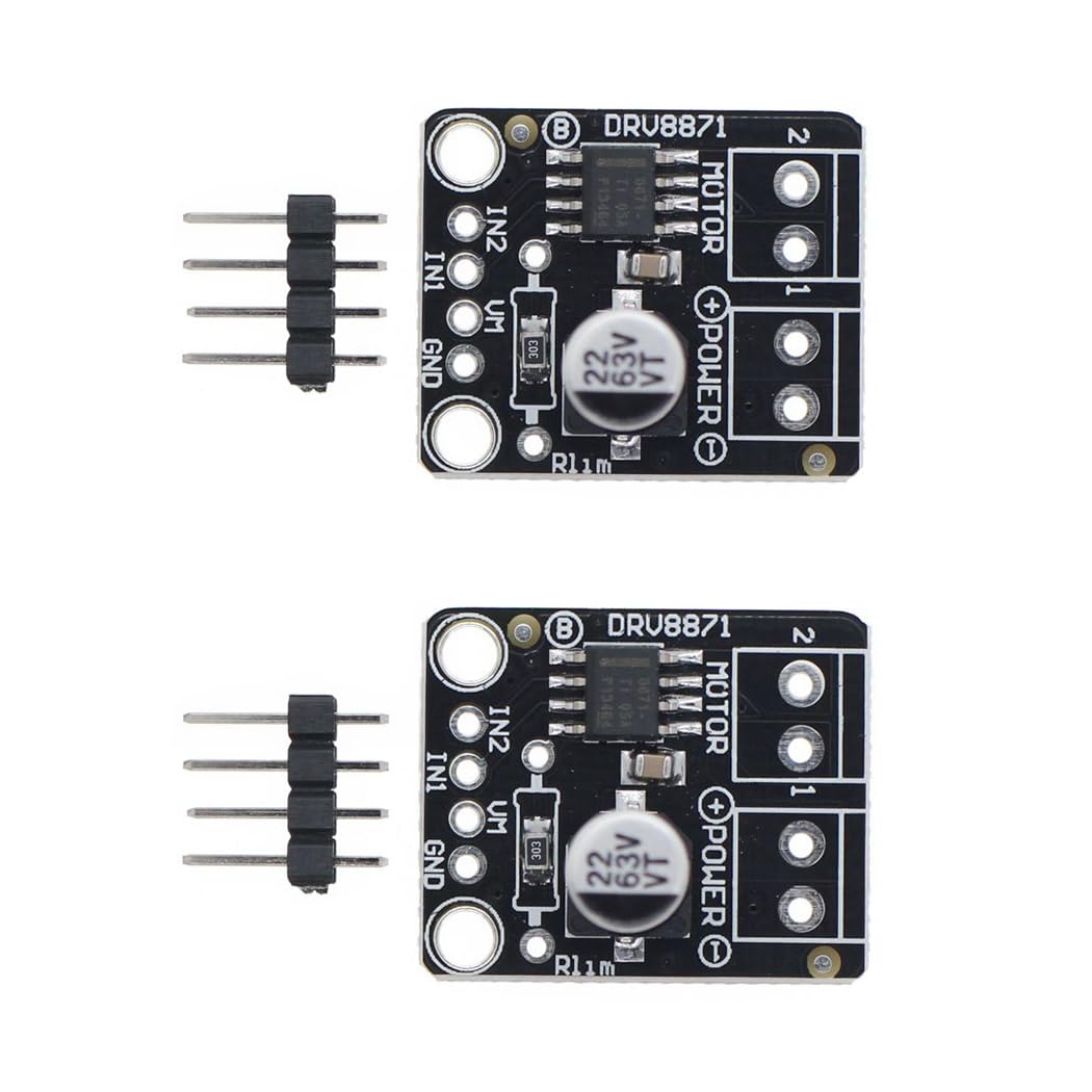 Hailege 2pcs DRV8871 DC-Motorantriebsmodul für DC-Bürstenmotor DC-Antrieb Breakout-Board H-Brücke 6,5 V-45 V 3,6 A max. für PWM-Steuerung von Hailege