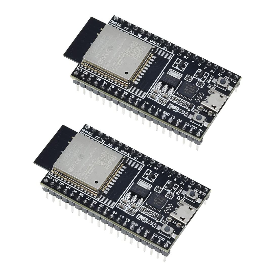 Hailege 2pcs ESP32-DevKitC ESP32-WROOM-32D Core Board ESP-32 ESP-WROOM-32D ESP32 Entwicklungsboard für Arduino ESP8266 von Hailege