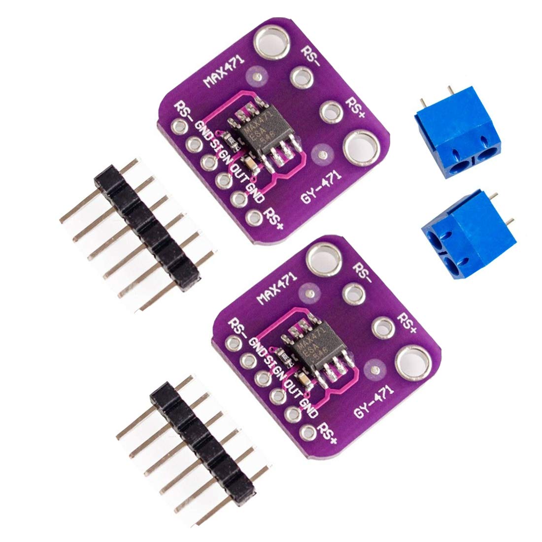 Hailege 2pcs MAX471 Stromsensor 3A Stromerkennung Sensor Stromverbrauch Sensor Test Verbrauch Strom der Last DC 0-3A GY-471 von Hailege