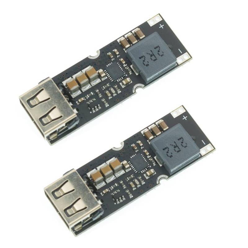 Hailege 2pcs TPS61088 Step Up Boost Power Modul Schnellladung Mobile Akku Schnellladeplatine 3,2 V 3,7 V 4,2 V bis 5 V 9 V 12 V USB QC2.0 QC3.0 von Hailege