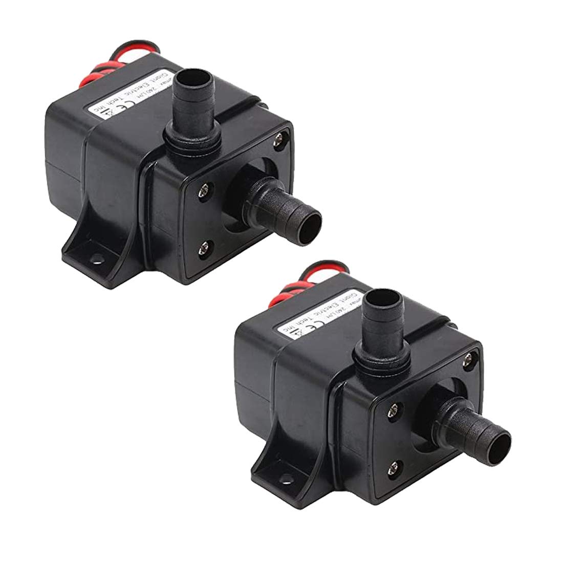 Hailege 2pcs Water Pump 240L/H DC 12V 4.2W Micro Brushless Pump 3M Pumping Head Ultra Quiet Water Pump for Pool Aquarium Fish Tank von Hailege