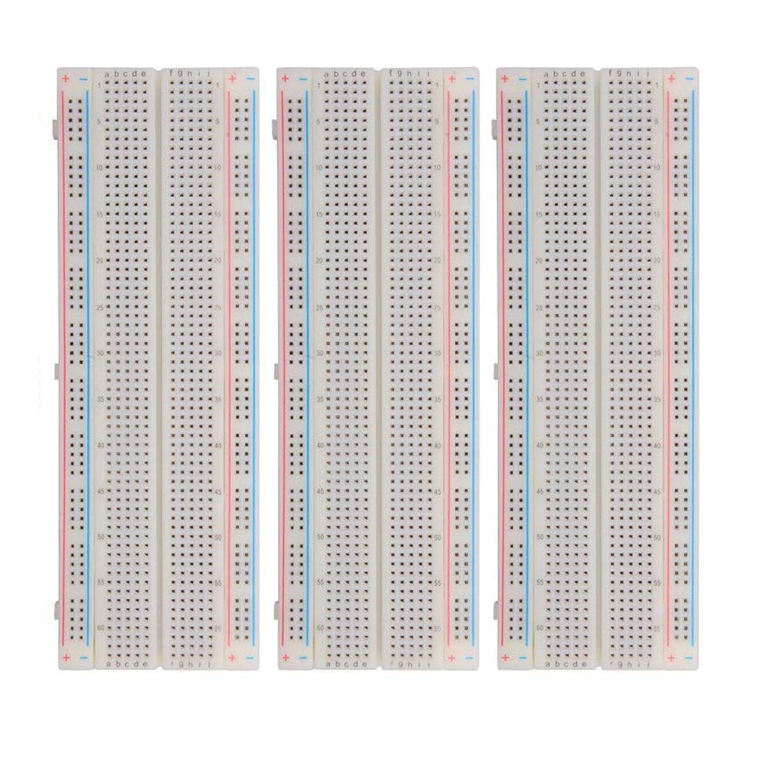 Hailege 3pcs 830 Krawatten lötfrei Protype Breadboard Lötfreies BreadBoard 165x55x10MM für Circuit Connects Electronic Experiment von Hailege