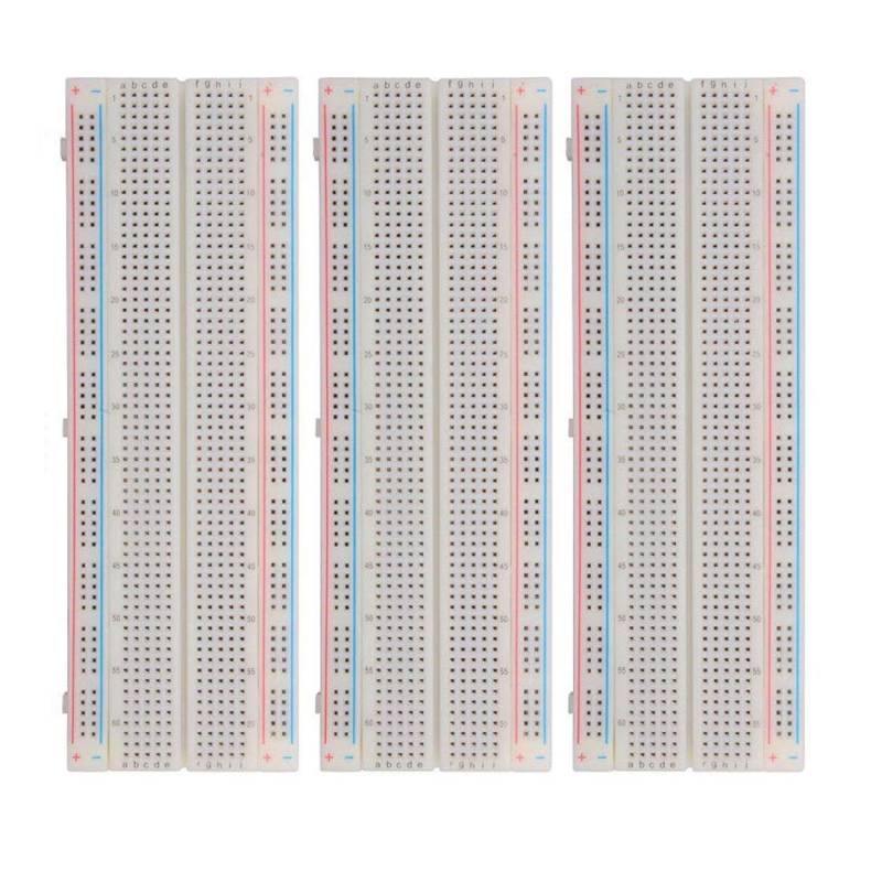 Hailege 3pcs 830 Krawatten lötfrei Protype Breadboard Lötfreies BreadBoard 165x55x10MM für Circuit Connects Electronic Experiment von Hailege