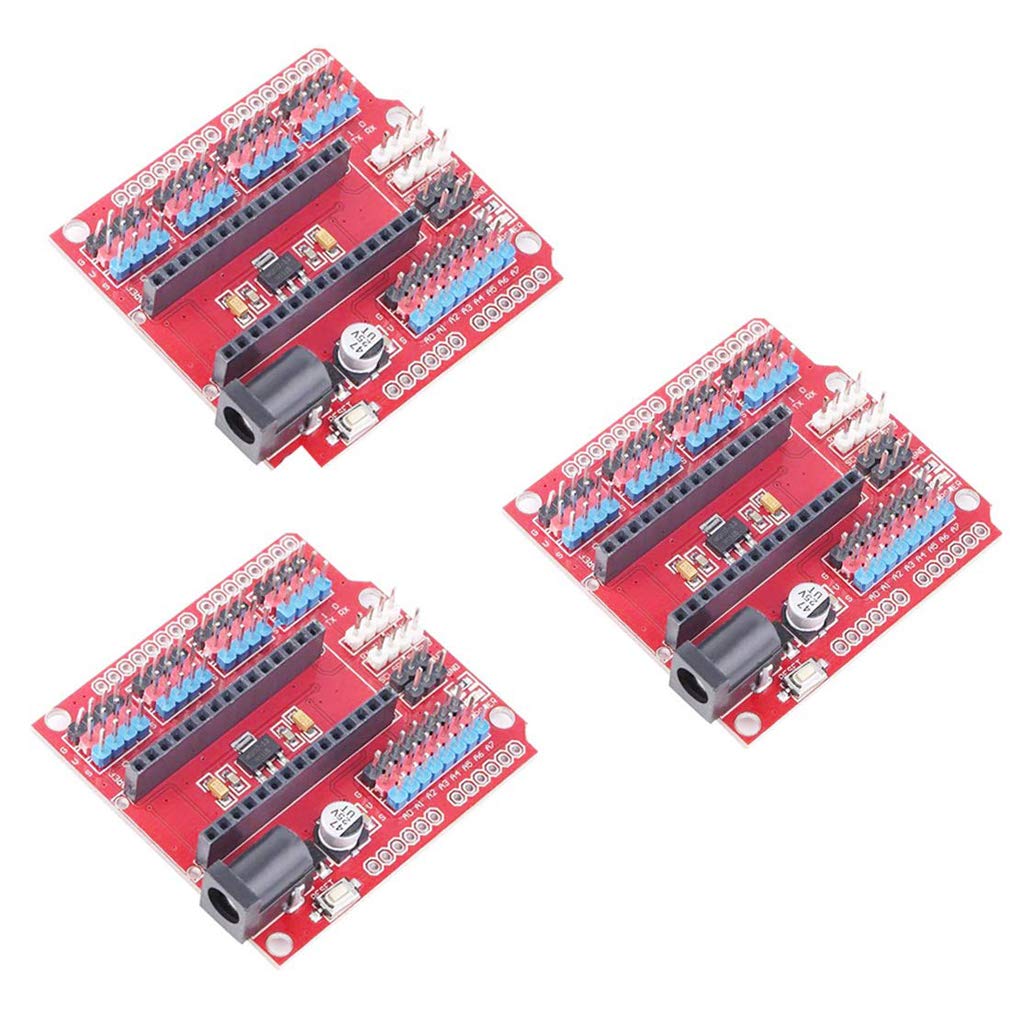 Hailege 3pcs NANO IO Shield UNO R3 IO Shield I/O Erweiterungskarte hinzugefügt DC Power erfüllt großen Strom für IO Shield UNO NANO benötigt von Hailege