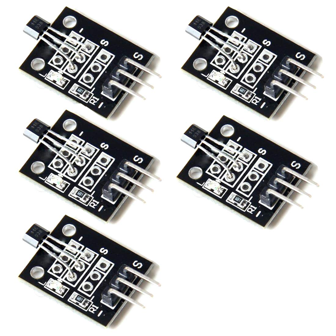 Hailege 5pcs 3144E A3144 Hall-Effekt-Sensor Hall-Effekt-Magnetsensor-Modul KY-003 DC 5V PIC AVR von Hailege