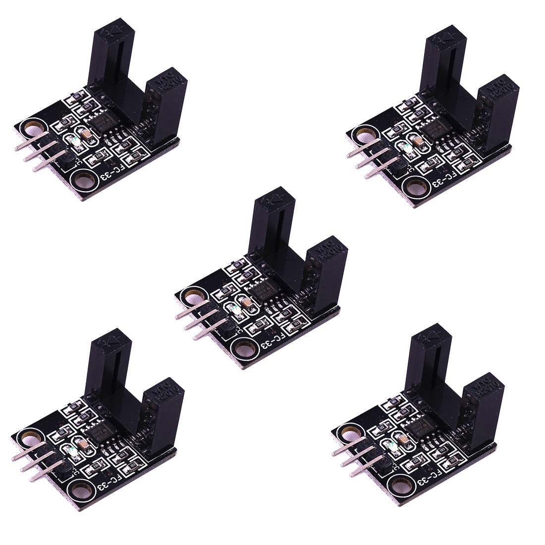 Hailege 5pcs LM393 Korrelations-Lichtschranke Entgegengesetzter Infrarot-Zählsensor DC 5V von Hailege