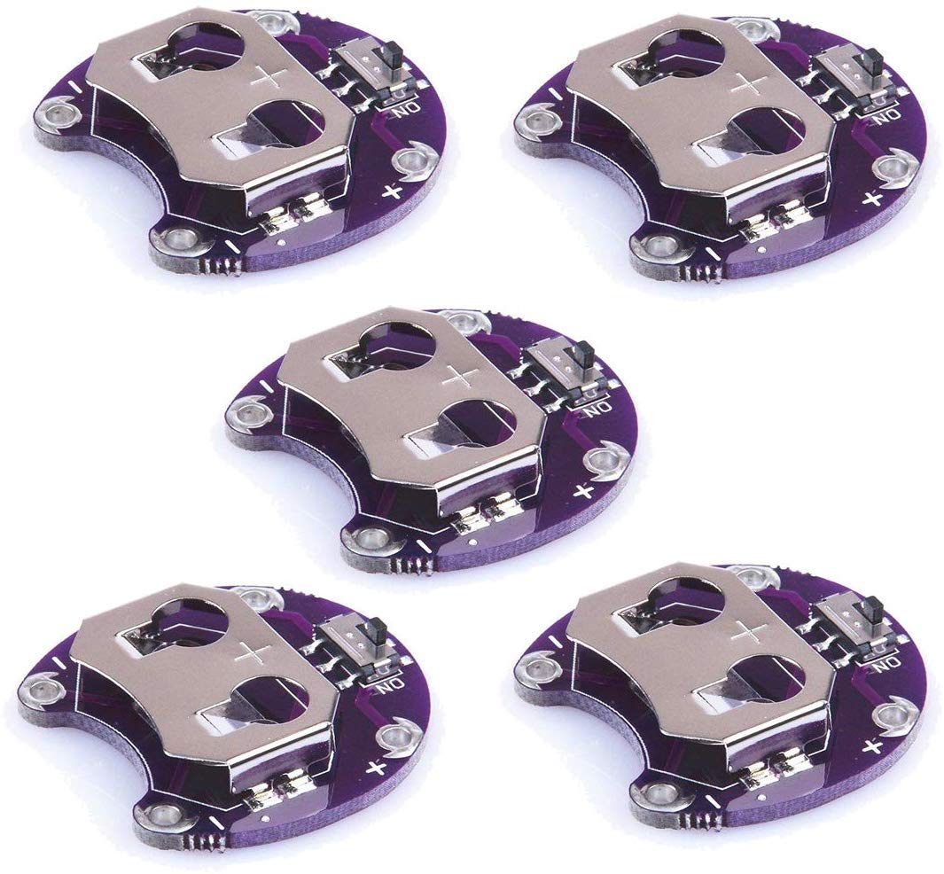 Hailege 5pcs LilyPad Knopfzelle Batteriehalter CR2032 Batteriehalter Case CR2032 Batteriehalterung Modul für Arduino von Hailege