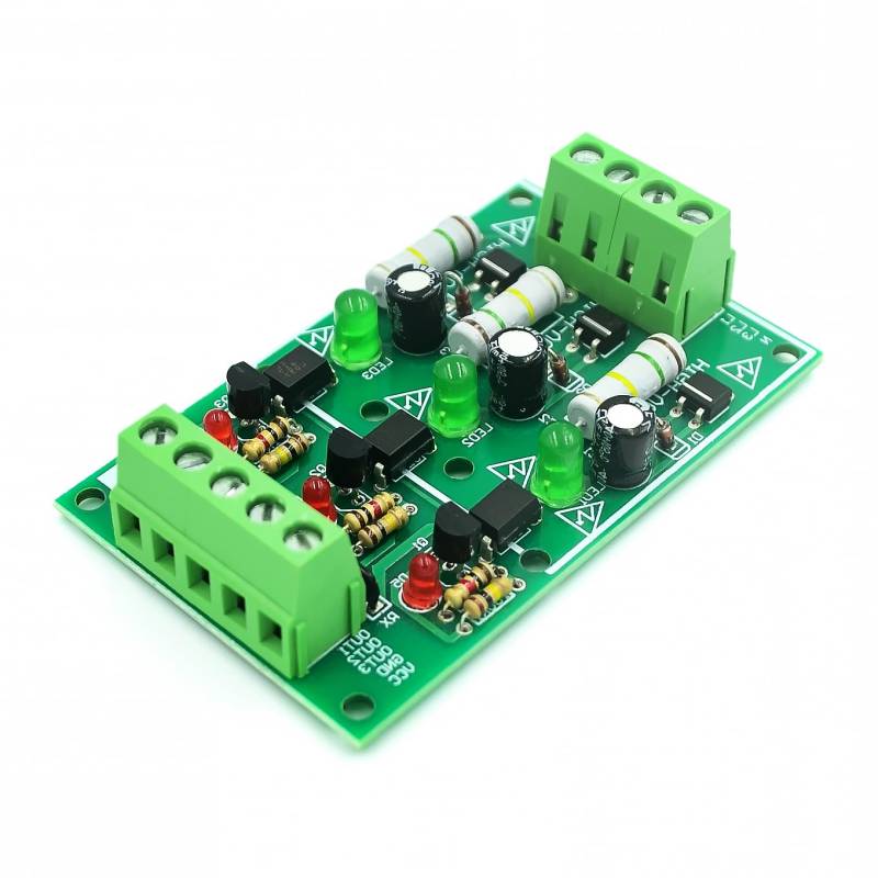 Hailege AC 220V Optokoppler Modul (3 Kanal) AC Optokoppler Wechselstrom-Erkennungsmodul 3-5V oder SPS 24V Pegel Stromversorgung für SPS MCU von Hailege