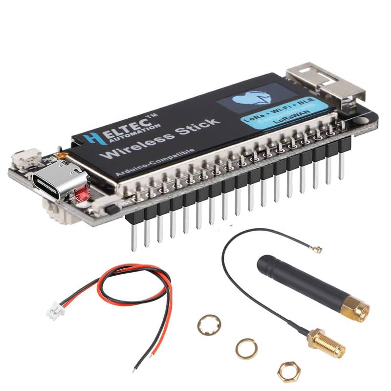 Hailege ESP32 LoRa V3 Wireless Stick WiFi+BLE Development Board SX1276 LoRa WiFi Bluetooth Arduino LoRaWAN 868/915MHz with 0.49inch OLED Display Type C Interface von Hailege