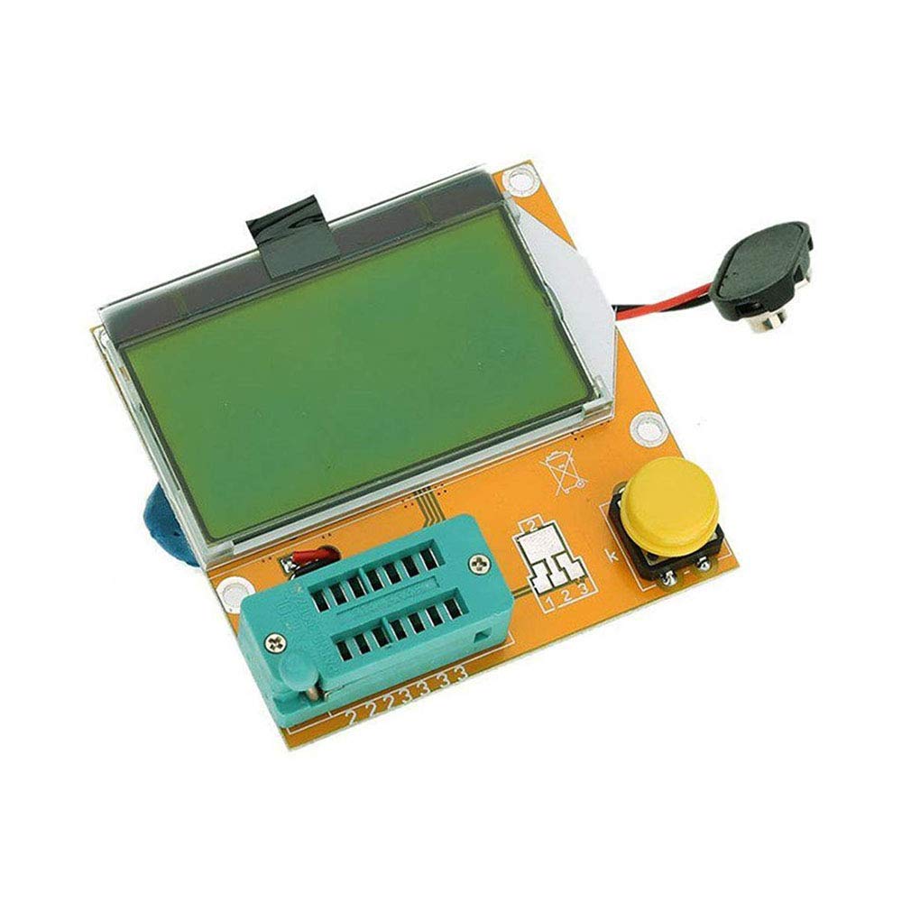 Hailege LCR-T4 Multifunktionales Messgerät Widerstand Kondensator Diode MOS Röhre SCR Transistor ESR Meter Tester 9V 128 * 64 Gelb Grün LCD von Hailege