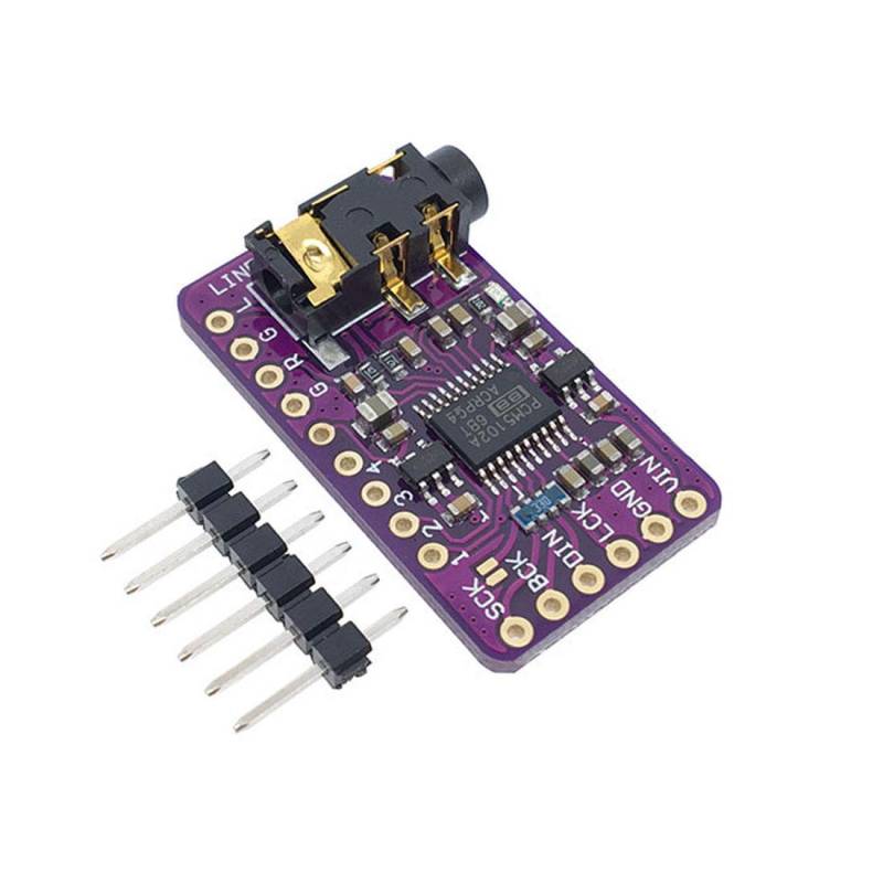 Hailege PCM5102-Modul Stereo-DAC Digital-Analog-Wandler PLL-Sprachmodul für digitale Audioplatine im pHAT-Format PCM5102 I2S IIS von Hailege