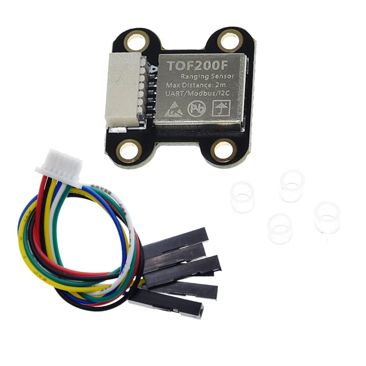 Hailege TOF200F VL53L0 TOF-Sensor Flugzeit-Laser-Entfernungsmesssensor Eingebauter MCU-Algorithmus mit UART IIC I2C MODBUS-Modi Messabstand 200CM von Hailege