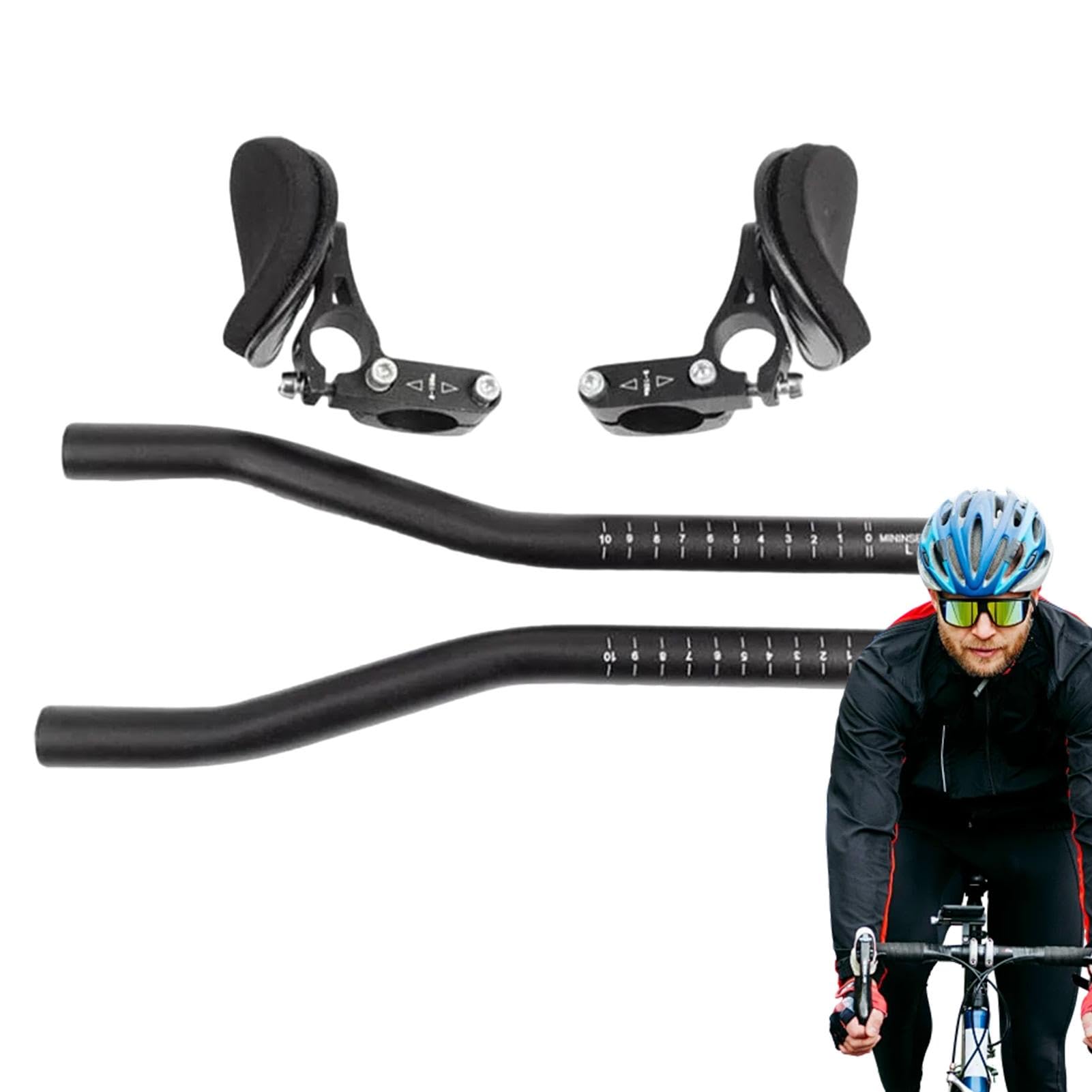 Hailerio Fahrradstütze Lenker | Radfahren Armlehne Bar - Ergonomische Radfahren Aero Bar Radfahren Rest TT Lenker für Mountainbike, Rennrad von Hailerio