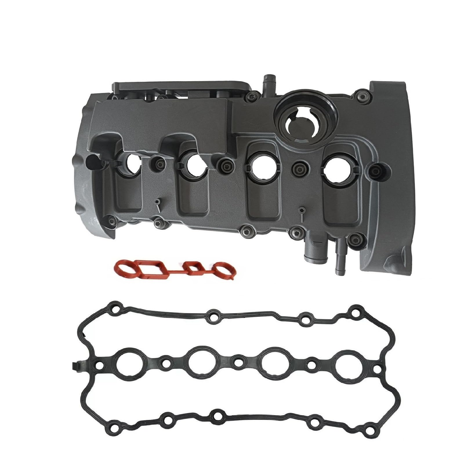 Hajus 1031083 Ventildeckel Zylinderkopfhaube mit Dichtungen und Schrauben 06D103469N kompatibel mit A4 8EC 8ED A4 Cabriolet 8HE A6 4F2 4F5 Seat Exeo 3R2 3R5 2.0 TFSI von Hajus Autoteile Germany