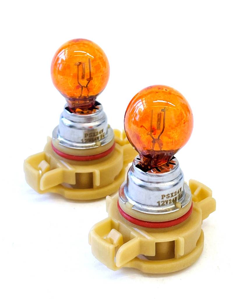 2x Stück AMBER/ORANG - PSX24W PG20-7 24W Glühlampe Halogen Lampe von Hallenwerk