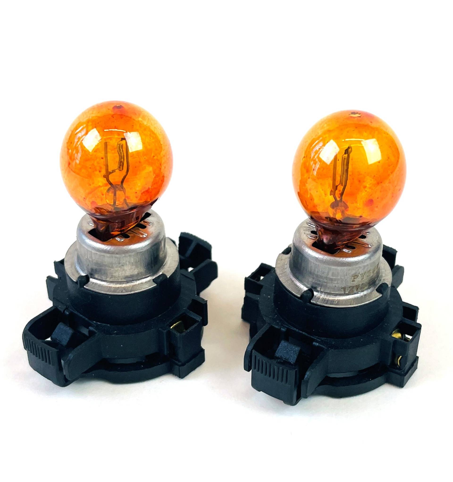 2x Stück PY24W Amber / Gelb12V 24W PGU20/4 Halogen Lampe Blinklich Signallampe von Hallenwerk