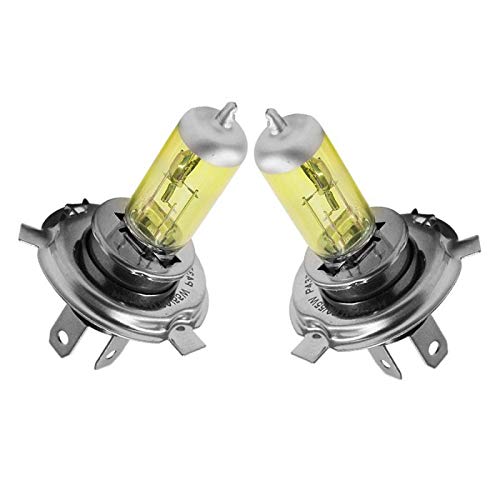 2xSt. AQUA VISION H4 60/55W P43t 12V Halogen Auto Lampen Birnen 3000k YELLOW/GELB Abblendlicht Fernlicht Zusatzscheinwerfer Nebelscheinwerfer - Hallenwerk von Hallenwerk