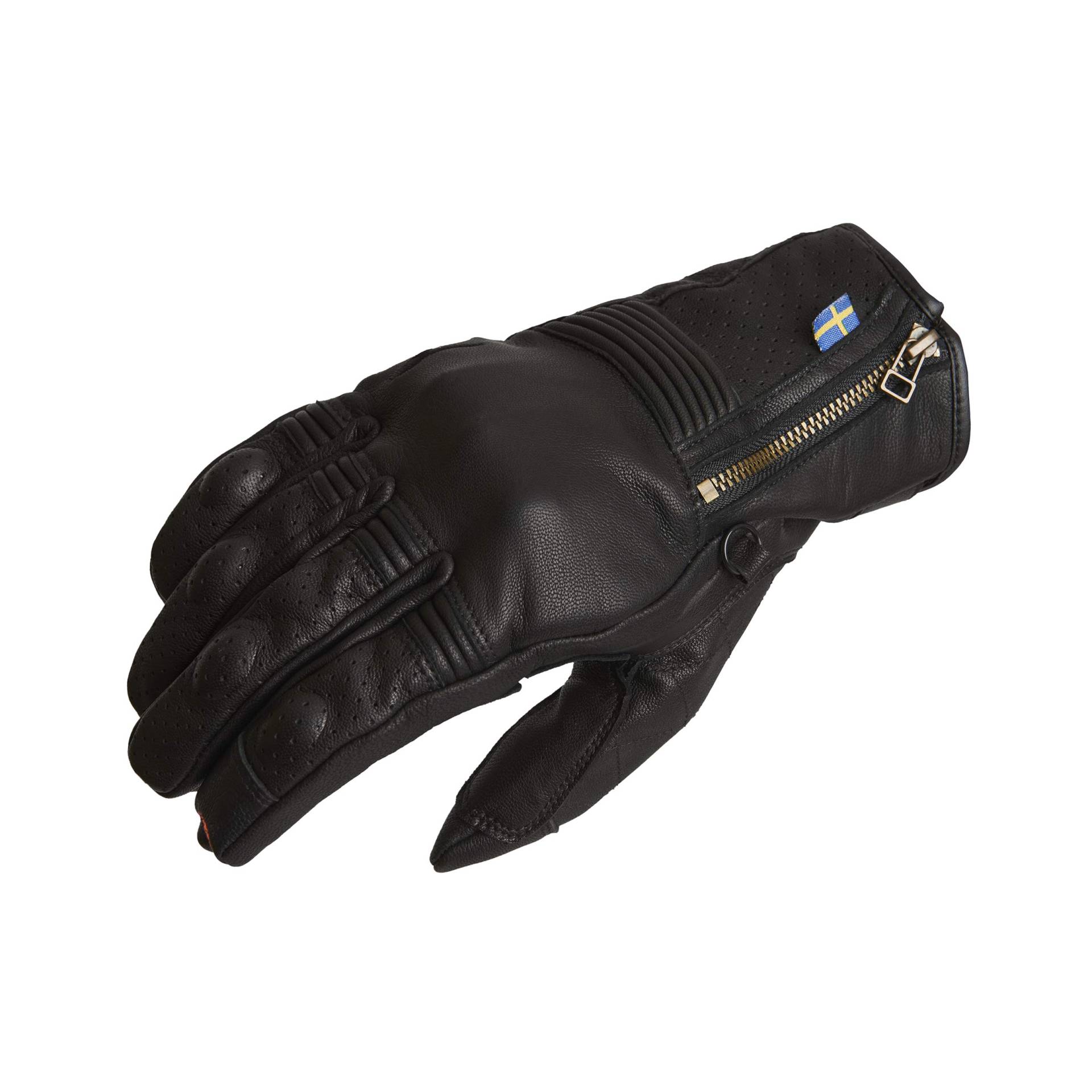 Halvarssons Hofors perforierte Motorradhandschuhe (Black,10) von Halvarssons