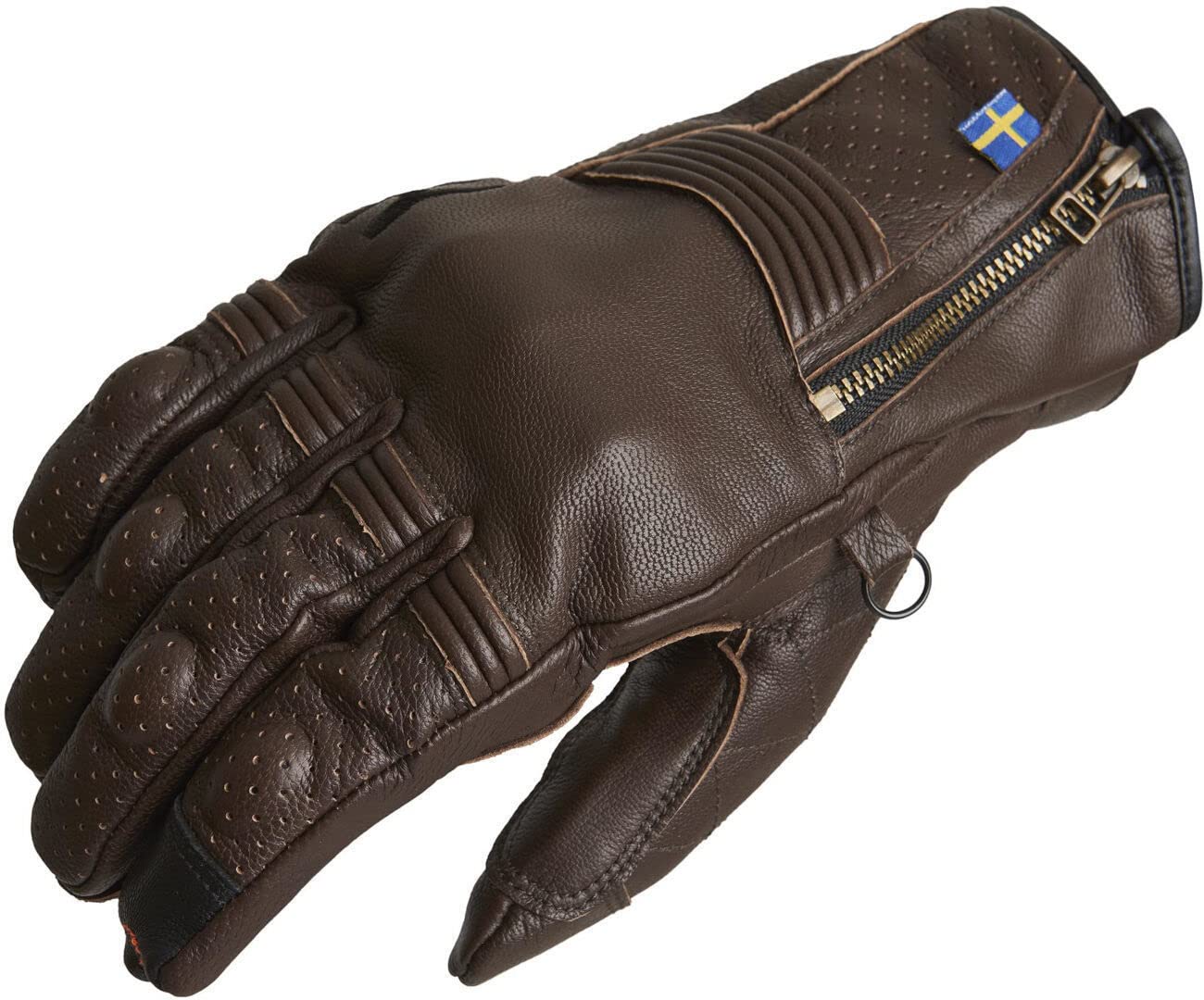 Halvarssons Hofors perforierte Motorradhandschuhe (Brown,12) von Halvarssons