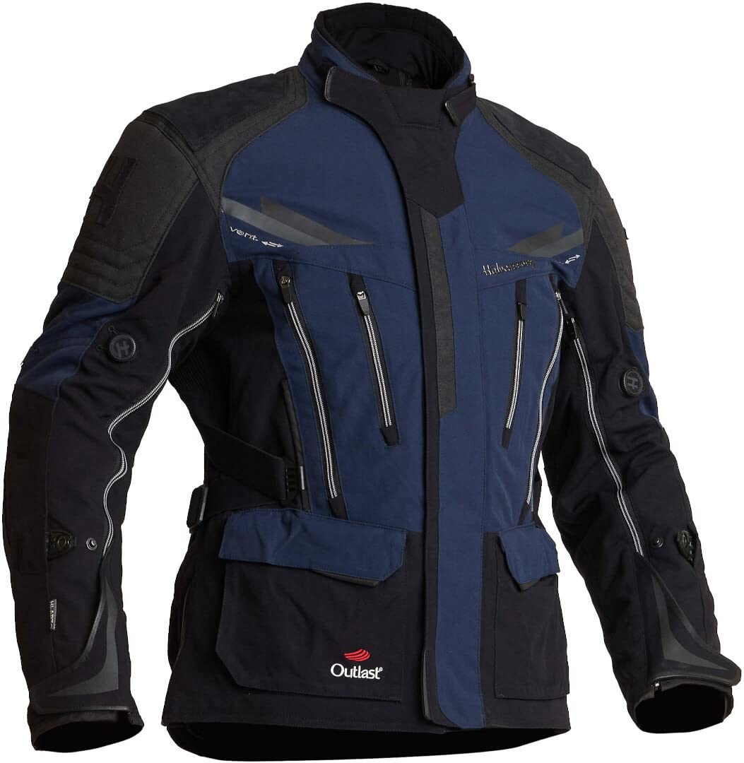 Halvarssons Mora wasserdichte Motorrad Textiljacke (Black/Blue,52) von Halvarssons