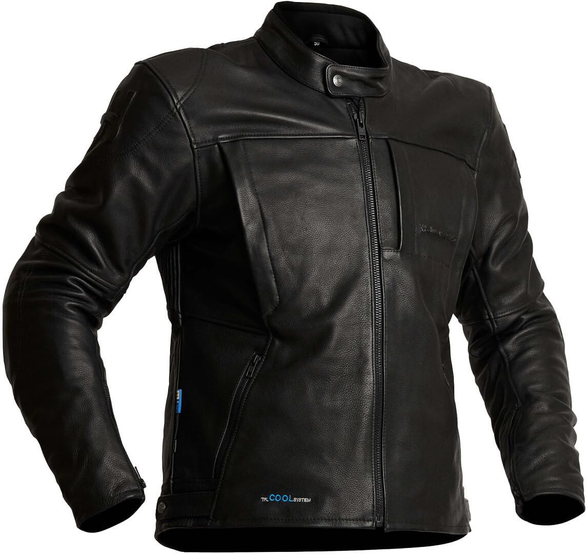 Halvarssons Racken wasserdichte Motorrad Lederjacke (Black,54) von Halvarssons