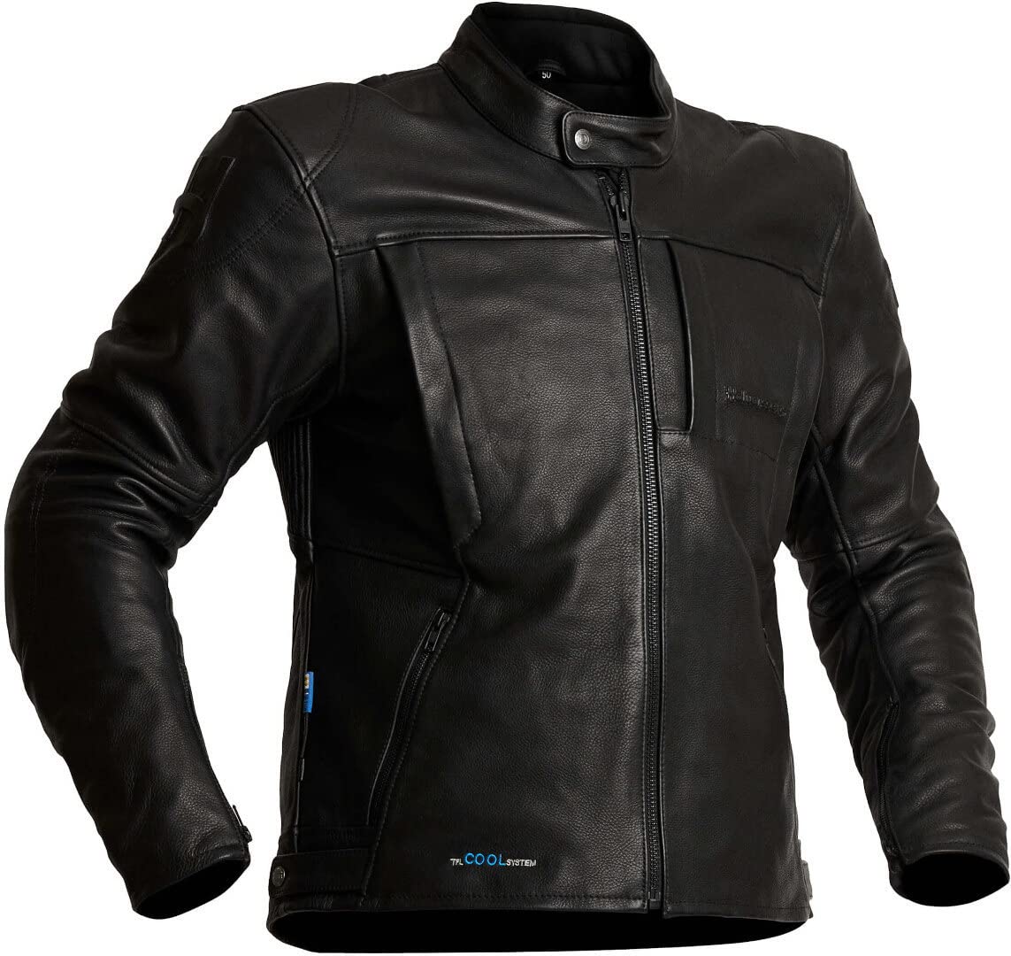 Halvarssons Racken wasserdichte Motorrad Lederjacke (Black,58) von Halvarssons