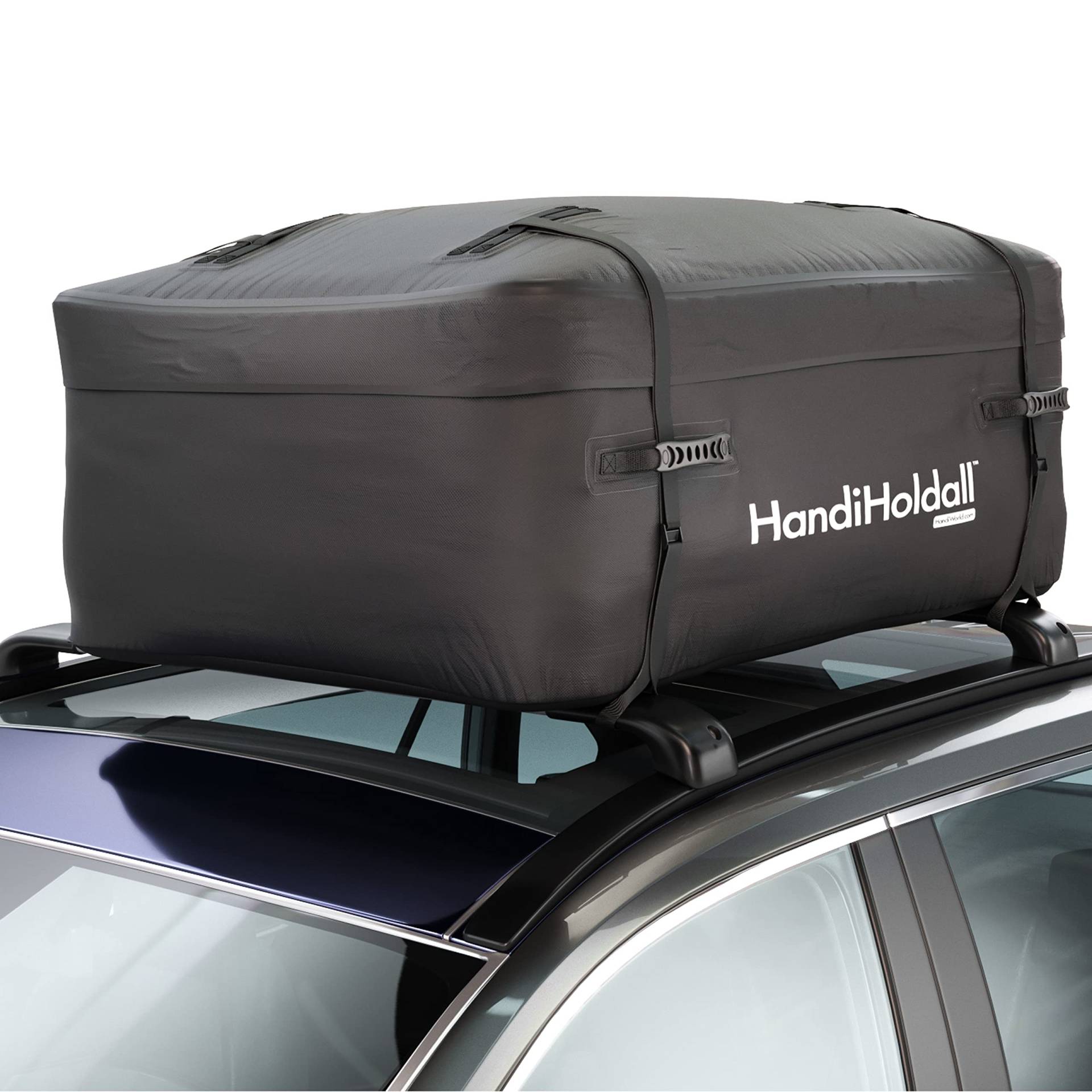 HandiWorld HandiHoldall 400 Liter Wasserdichter Dachkoffer; Faltbarer Dachkoffer mit festem Boden; Schwarz von HandiWorld