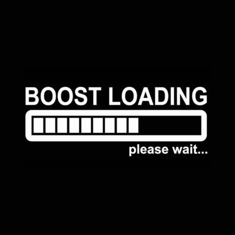 Boost Loading Please Wait Game Bar Creative Fun Stickers Decal Vinyl 14CM X 5CM - White von Handmade By Stukk