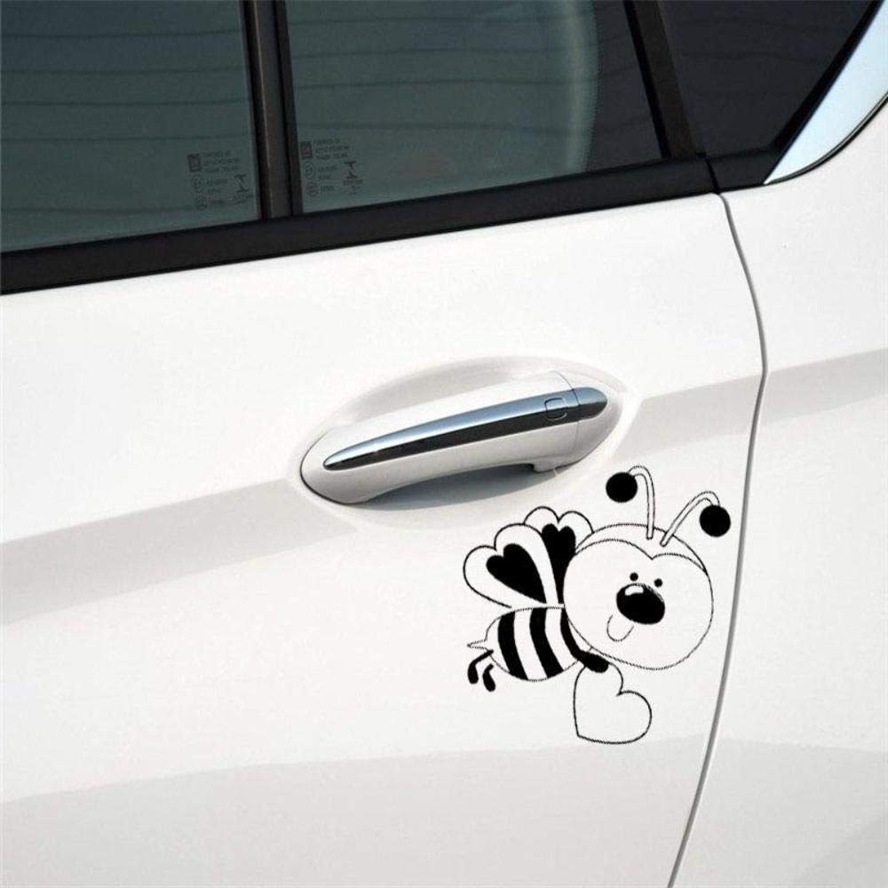 Bumble Bee Valentine Heart Fun Window Bumper Sticker Vinyl Decal 15.2CM x 16.7CM - Black von Handmade By Stukk