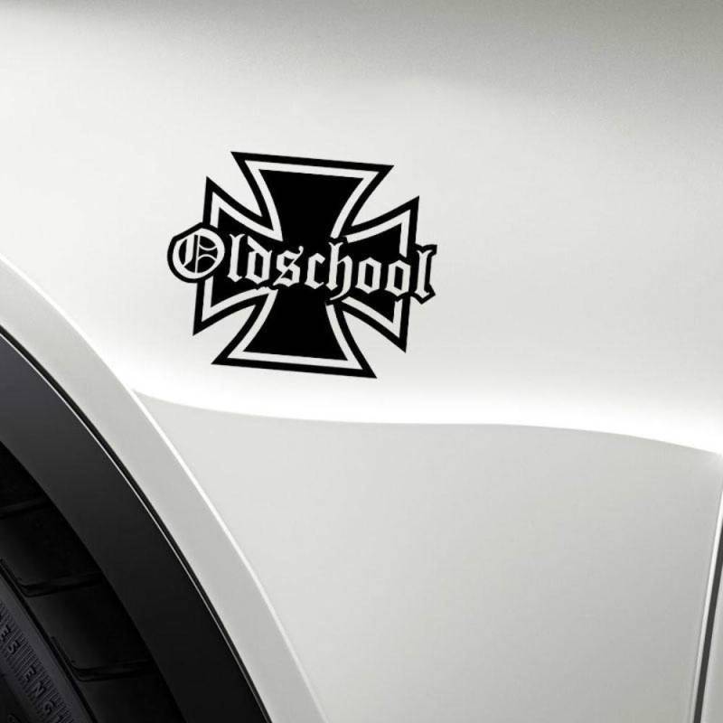 Old School Drift Design Fun Window Bumper Vinyl Decal JDM Sticker 13.8CM x 11CM - Black von Handmade By Stukk