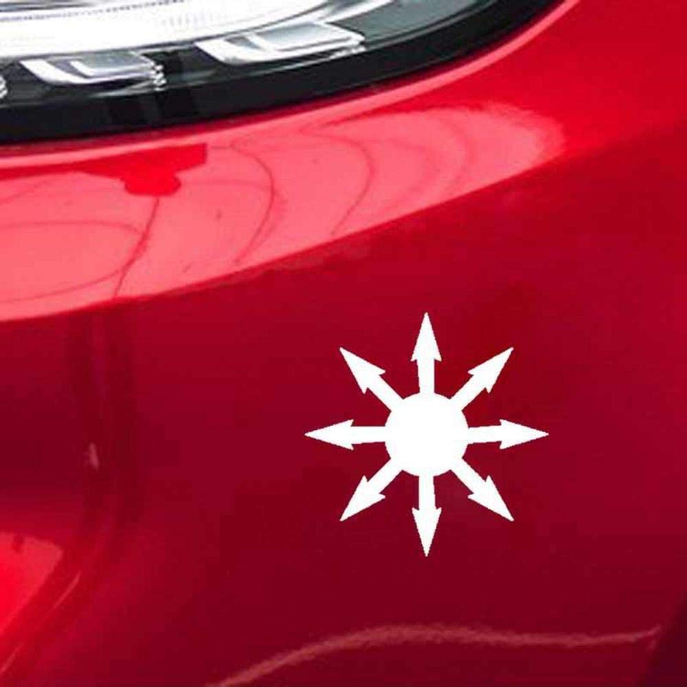 Stukk Stickers Chaos Shocker Symbol Design Fun Window Bumper Vinyl Decal Sticker 13.9CMx13.9CM - White von Handmade By Stukk