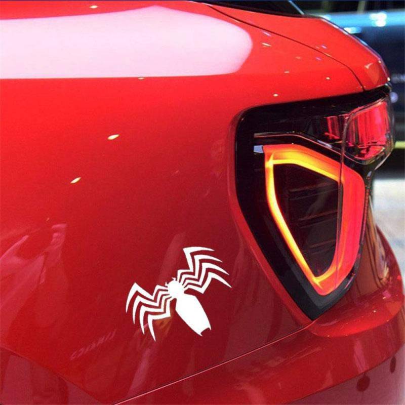 Venom Devil Spider Fun Window Bumper Vinyl Waterproof JDM Sticker 15CM x 11.4CM - White von Handmade By Stukk