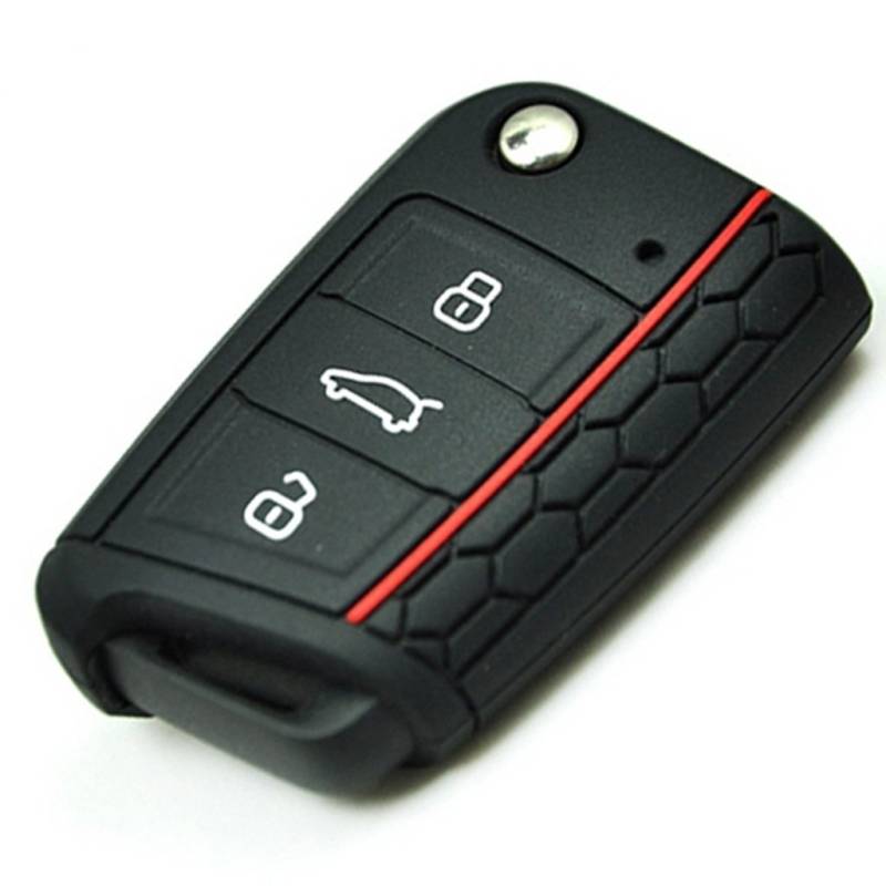 YiGo Seat Leon 5F " SCHWARZ " · SC · ST " · Key Cover Silikon · Schlüssel Hülle - Autoschlüssel Hülle · Schlüsselcover Klappschlüssel von Hangqiao