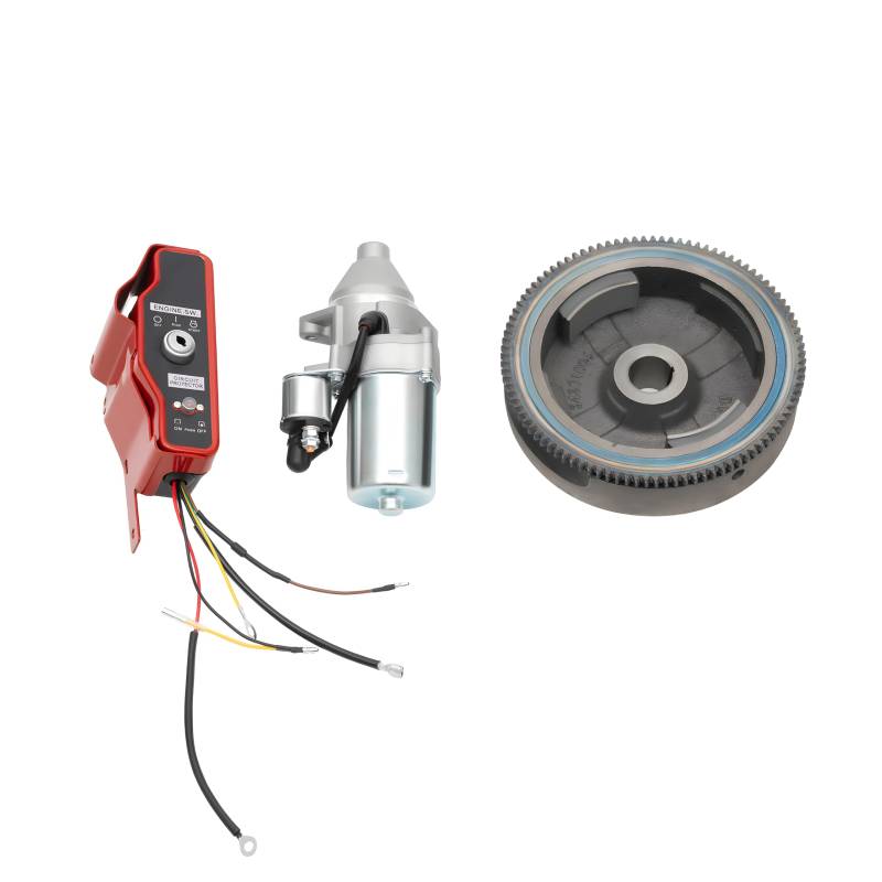 Hanmorfarbi Elektrostarter-Kit, Schwungrad-Anlasser-Motor Passend FüR Honda Gx340 11hp Und Honda Gx390 13hp, Geeignet FüR Baustellen, Farmen, Ranches, Anlasser Mit Magnet von Hanmorfarbi